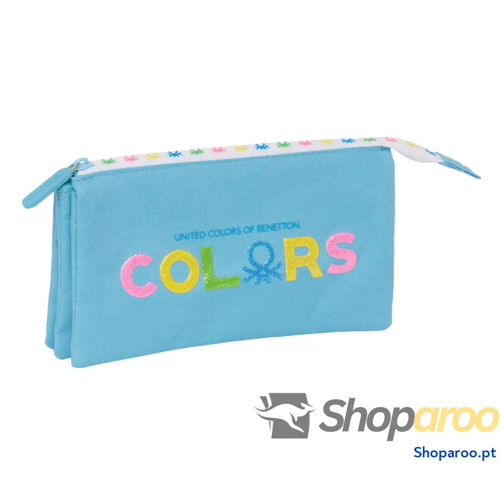 Malas para tudo triplas Benetton Spring Azul celeste 22 x 12 x 3 cm