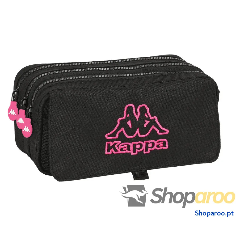 Malas para tudo triplas Kappa Black and pink Preto (21,5 x 10 x 8 cm)