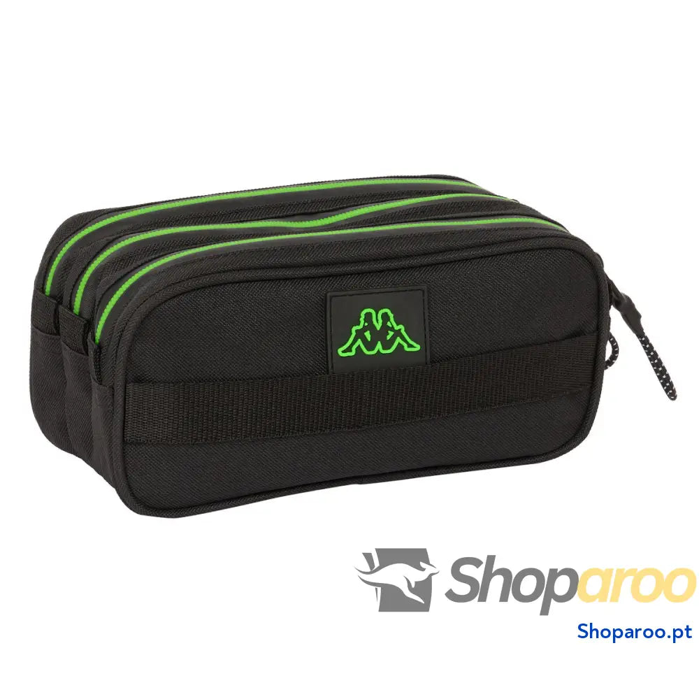 Malas para tudo triplas Kappa Black Preto 21,5 x 10 x 8 cm