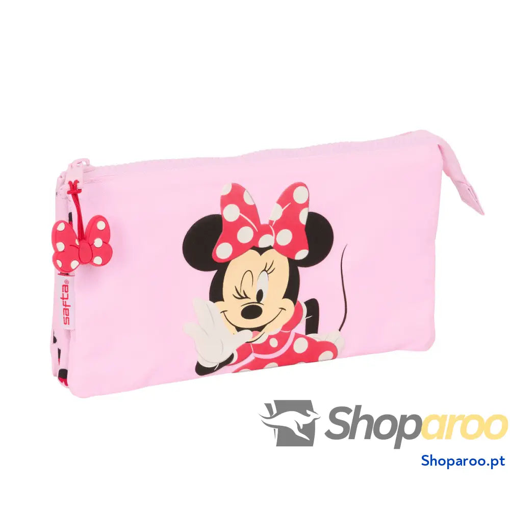 Malas para tudo triplas Minnie Mouse Naive Cor de Rosa 22 x 12 x 3 cm