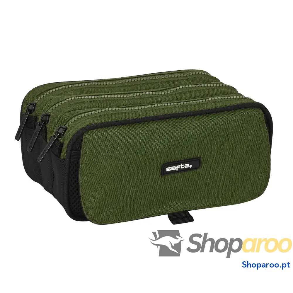 Malas para tudo triplas Safta Dark forest Preto Verde 21,5 x 10 x 8 cm