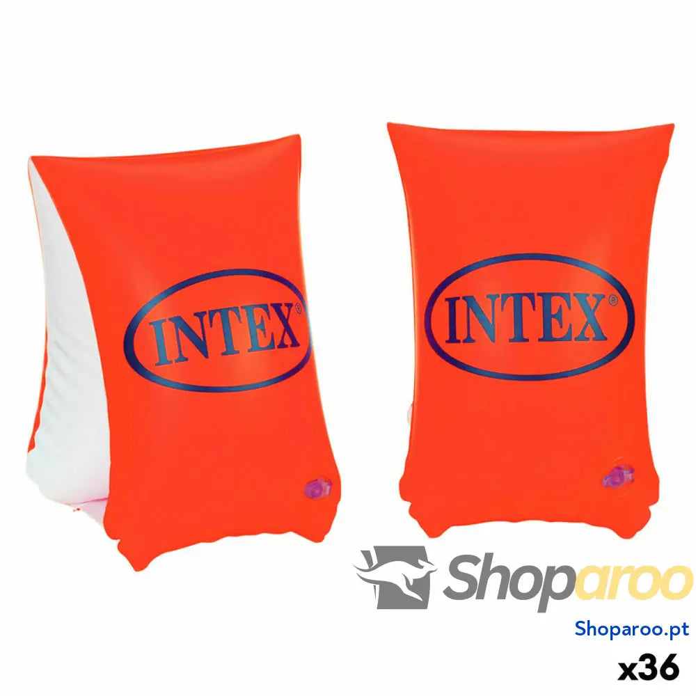 Mangas Intex Neon Vermelho 30 x 15 cm (36 Unidades)