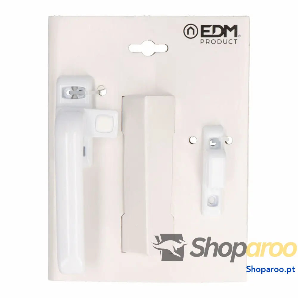 Manivela EDM 85456 6801 Branco Alumínio Esquerda Fecho de pressão