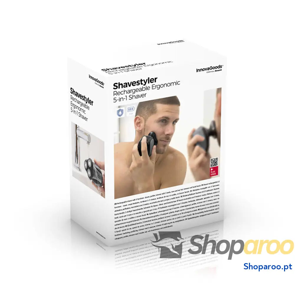 Máquina de Barbear Recarregável Ergonómica Multifunções 5 em 1 Shavestyler InnovaGoods