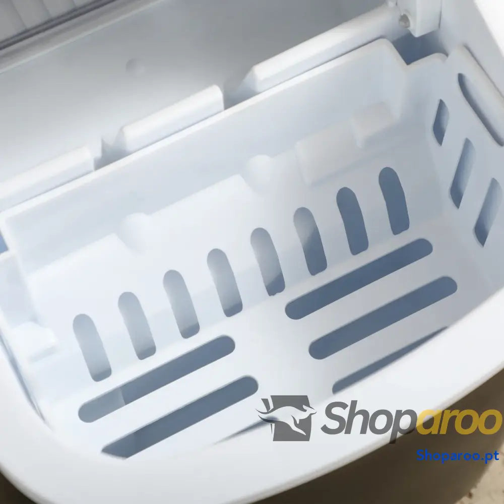 Máquina de Fazer Gelo Silenciosa 12 kg em 24 Horas 9 Cubos 6-12 Minutos Depósito Água 1,3 L 22,2x29,4x29 cm Preto