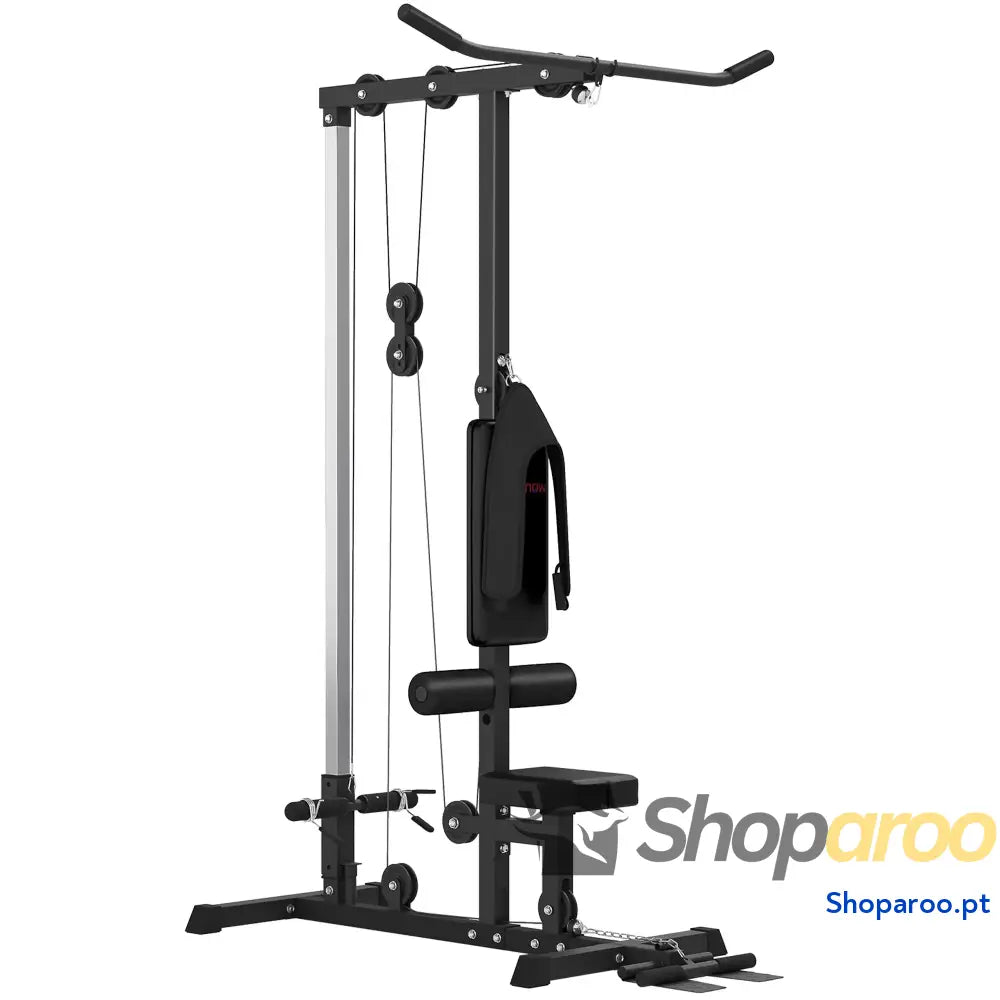 Máquina de Musculação Estação com Assento Ajustável 100 kg Preto
