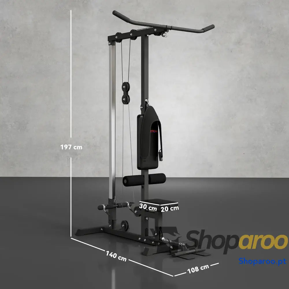 Máquina de Musculação Estação com Assento Ajustável 100 kg Preto