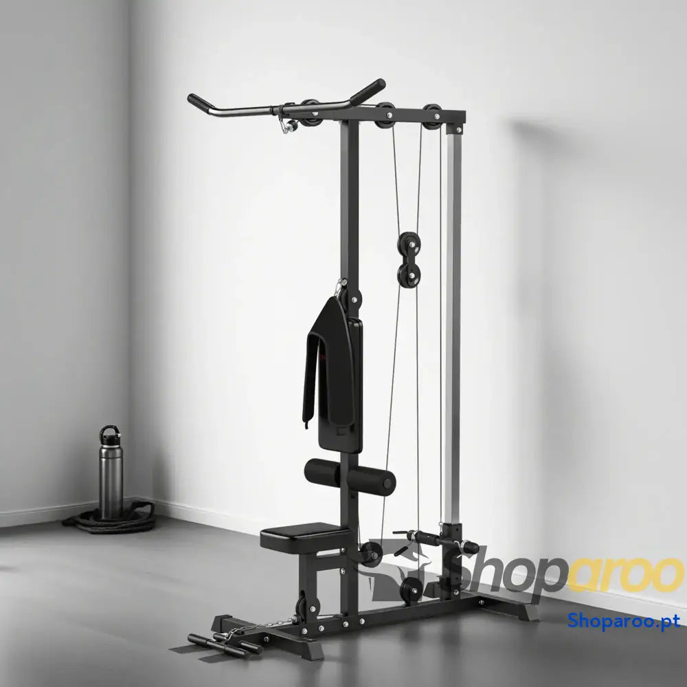Máquina de Musculação Estação com Assento Ajustável 100 kg Preto