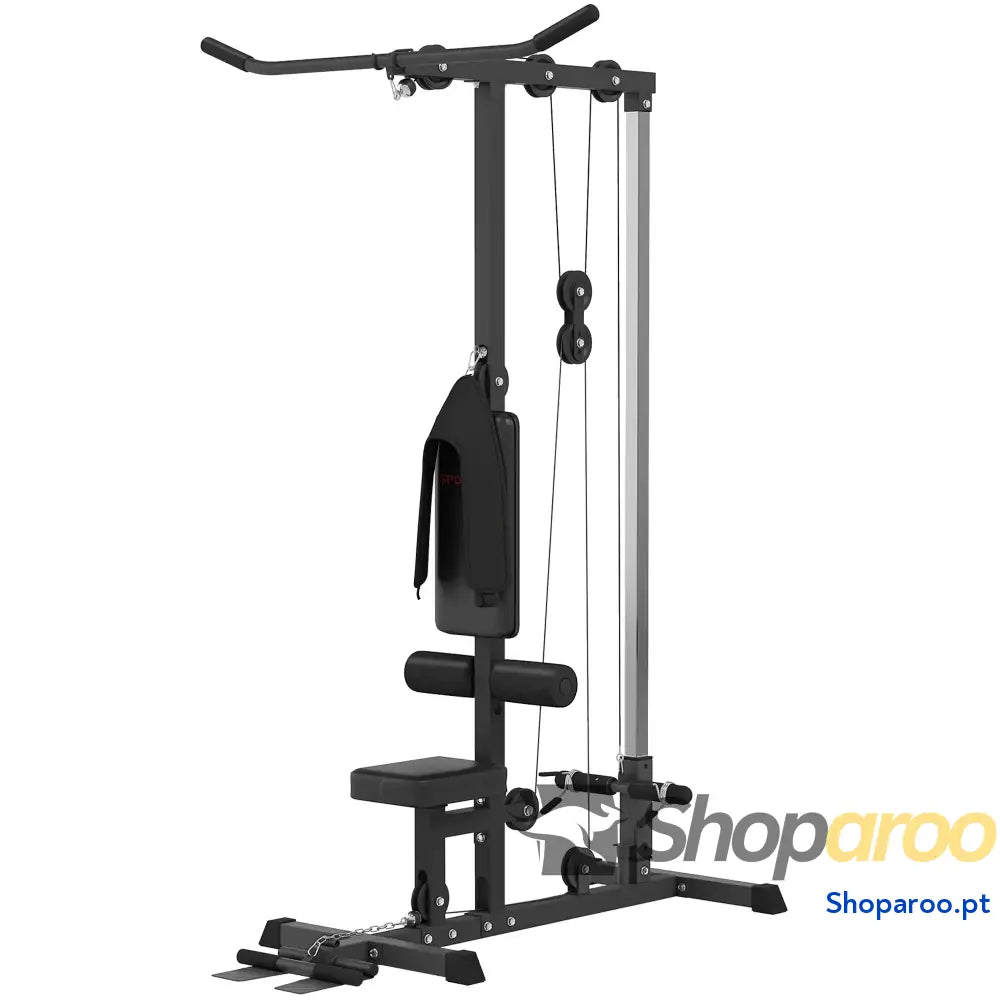 Máquina de Musculação Estação com Assento Ajustável 100 kg Preto