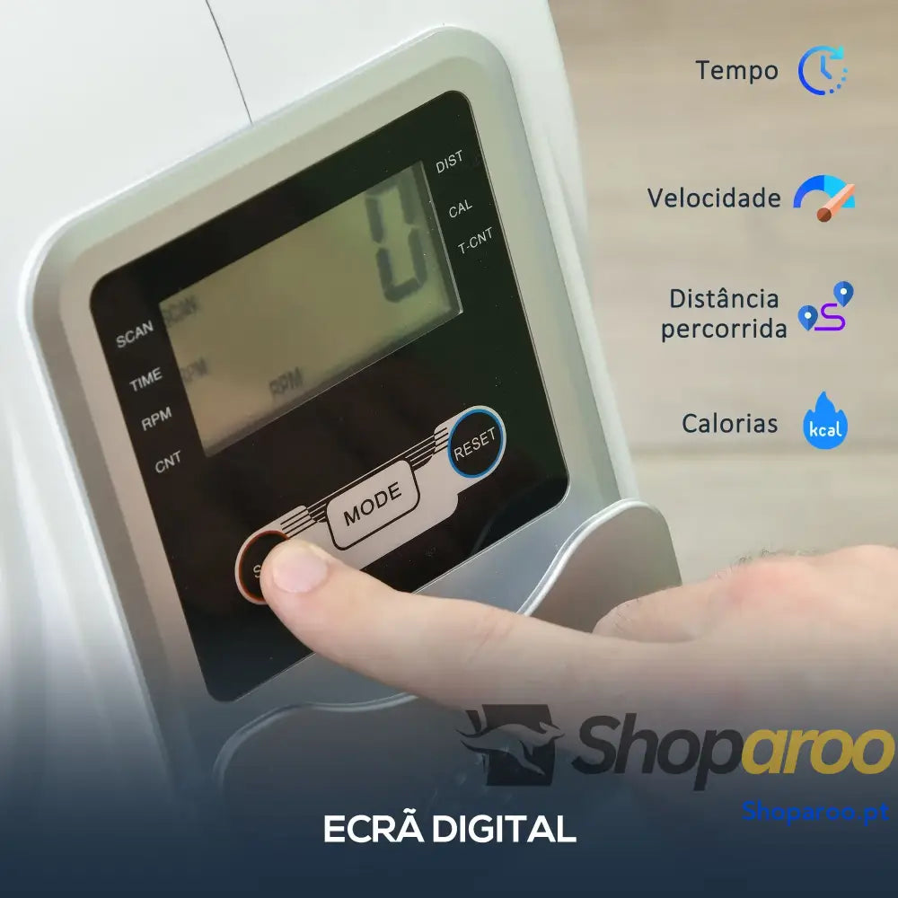 Máquina de Remo Dobrável com Resistência 8 Níveis Ecrã LCD e 2 Rodas Transporte 180x48x60 cm Branco