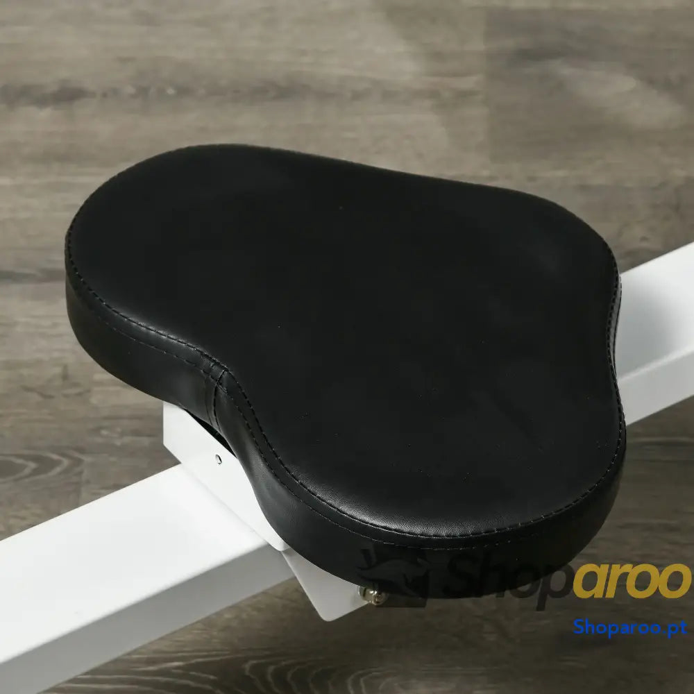 Máquina de Remo Dobrável com Resistência 8 Níveis Ecrã LCD e 2 Rodas Transporte 180x48x60 cm Branco