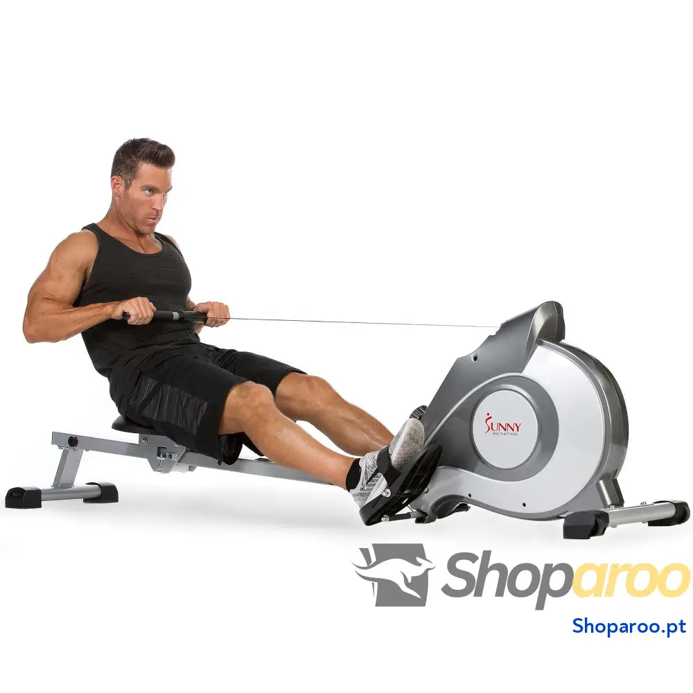 Máquina de remo magnética Sunny Health & Fitness compacto dobrável para o lar super silencioso e suave ligação opcional