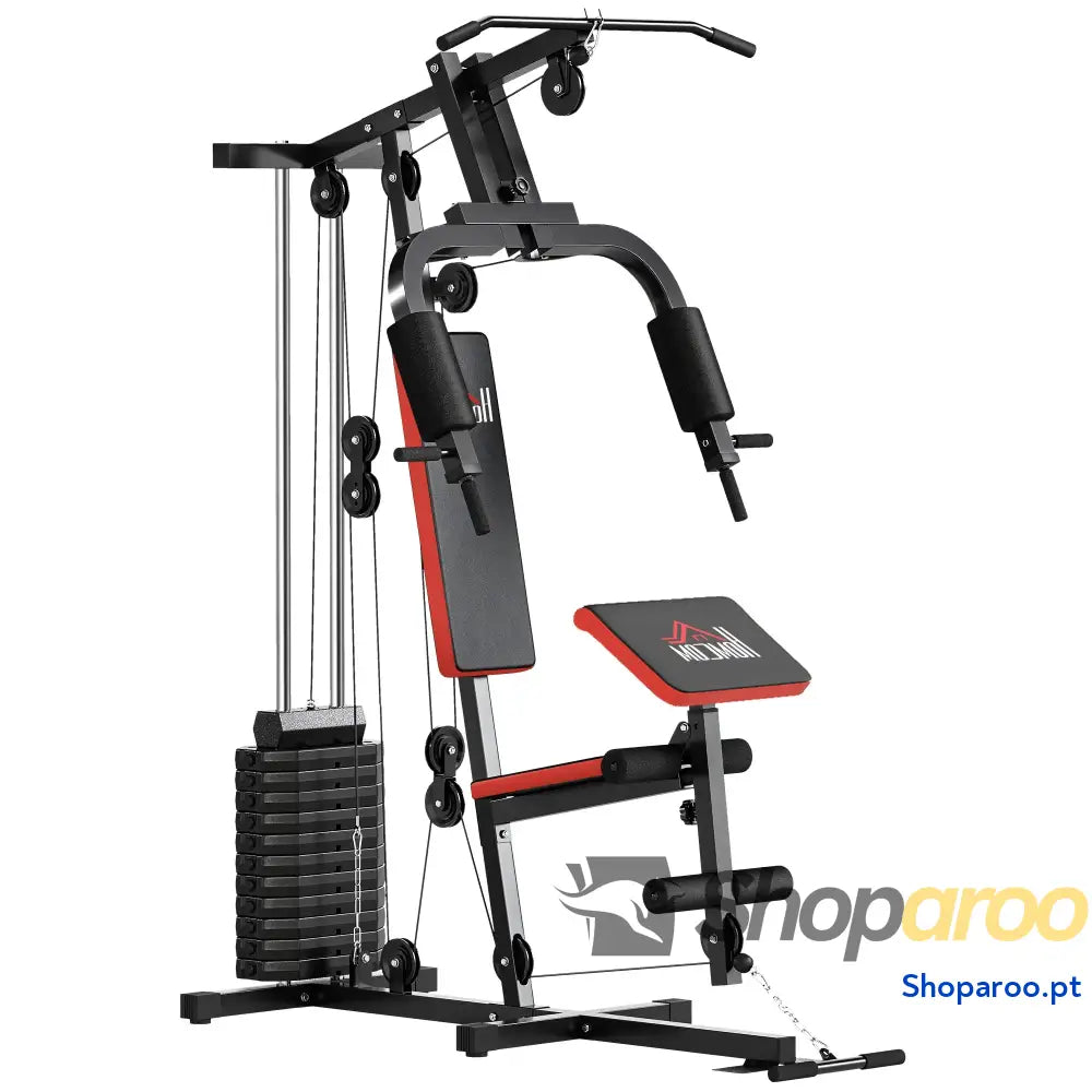 Máquina Multi Estação de Musculação 65 kg Shoparoo Preto para Casa