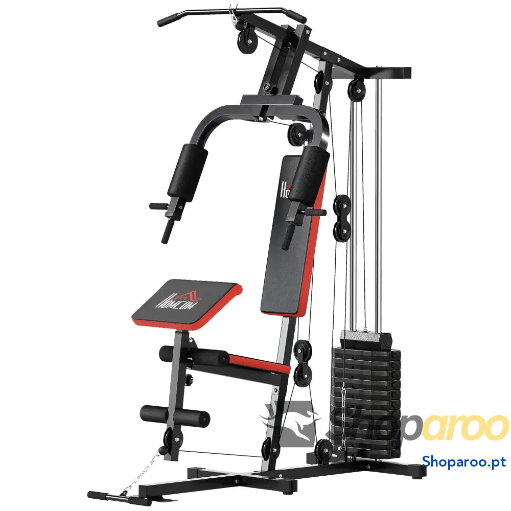 Máquina Multi Estação de Musculação 65 kg Shoparoo Preto para Casa