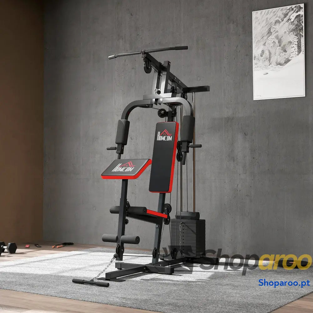 Máquina Multi Estação de Musculação 65 kg Shoparoo Preto para Casa