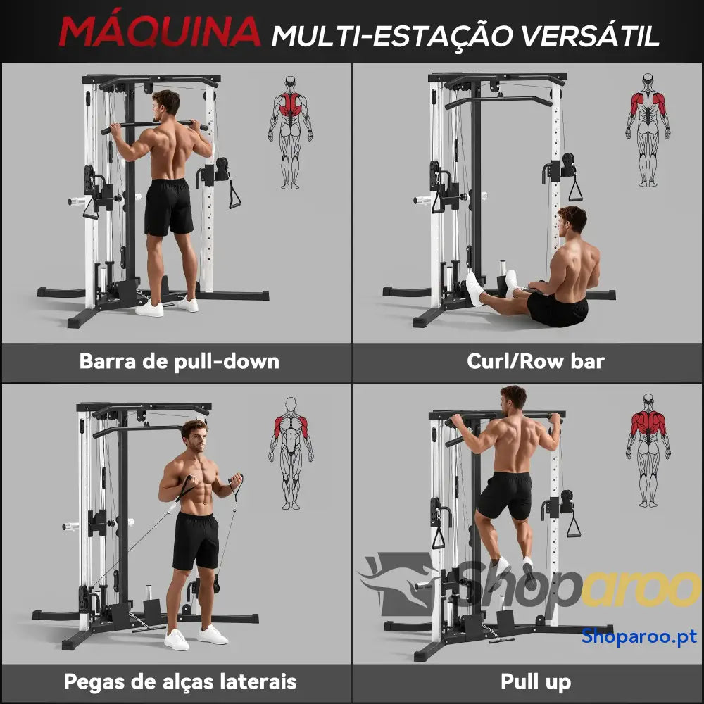 Máquina de Musculação Multi Estação para Ombros e Braços 120 kg