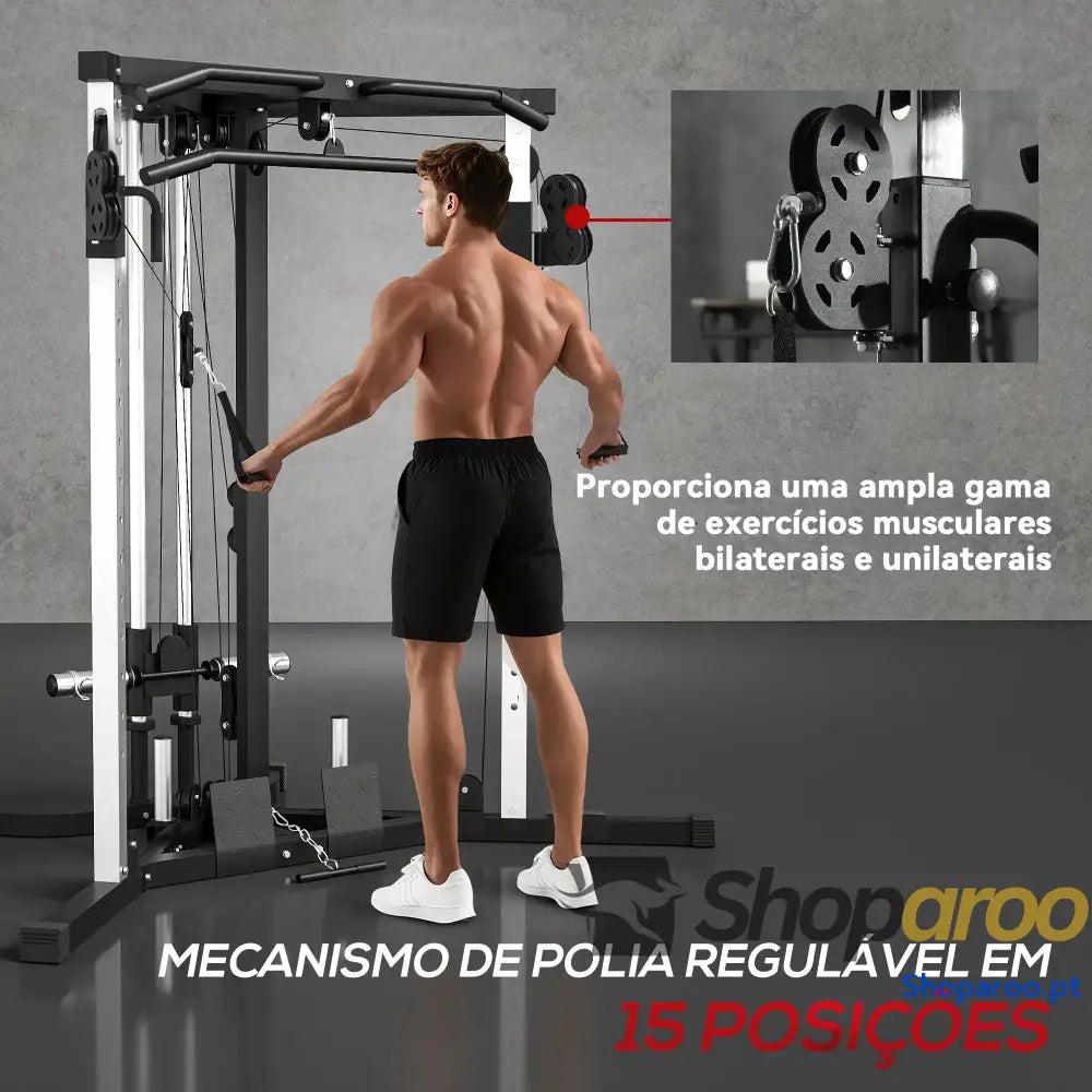 Máquina de Musculação Multi Estação para Ombros e Braços 120 kg