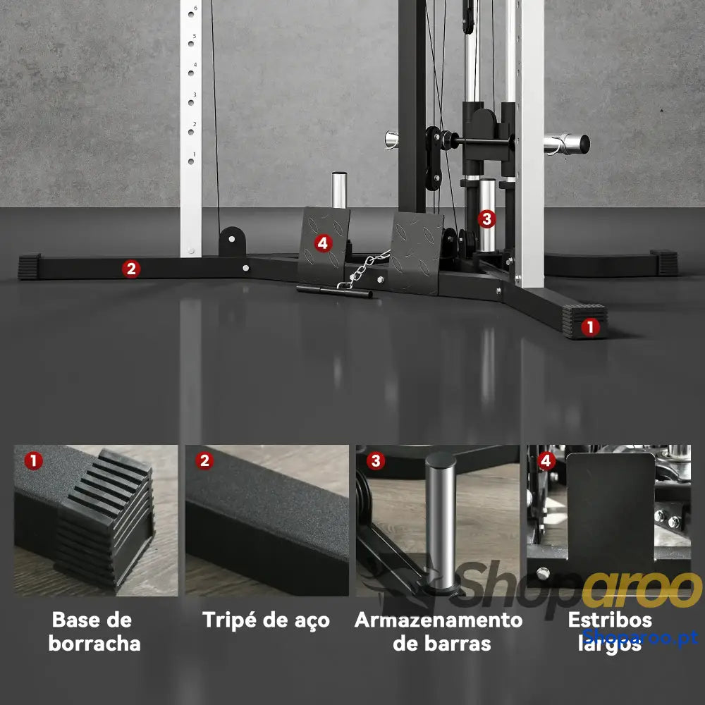 Máquina de Musculação Multi Estação para Ombros e Braços 120 kg