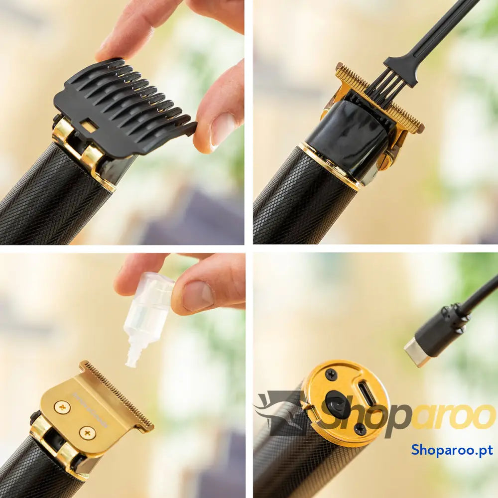 Máquina Profissional para Cortar Cabelo Recarregável com Acessórios Triher InnovaGoods