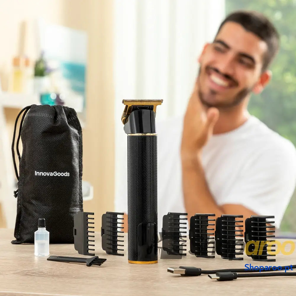 Máquina Profissional para Cortar Cabelo Recarregável com Acessórios Triher InnovaGoods