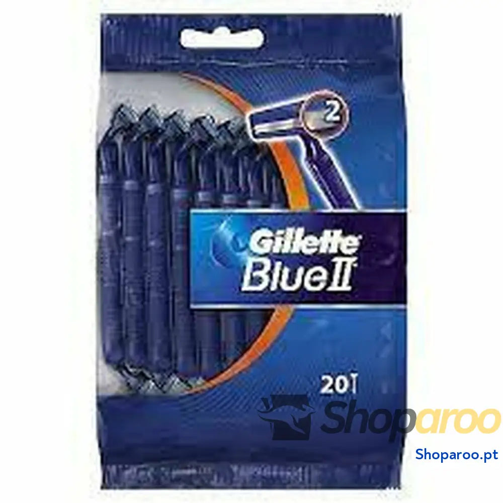 Máquinas de Barbear Descartáveis Gillette Blue II 20 Unidades