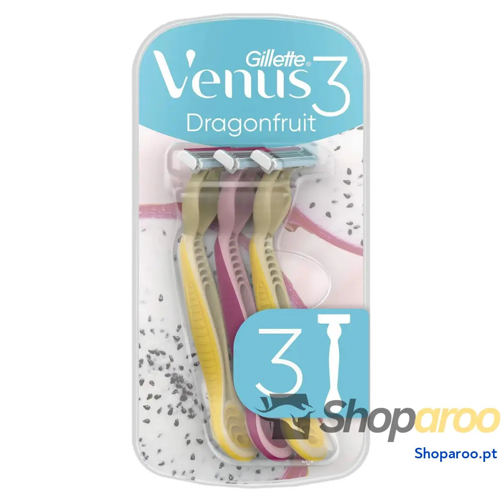 Máquinas de Barbear Descartáveis Gillette Dragonfruit 3 Unidades