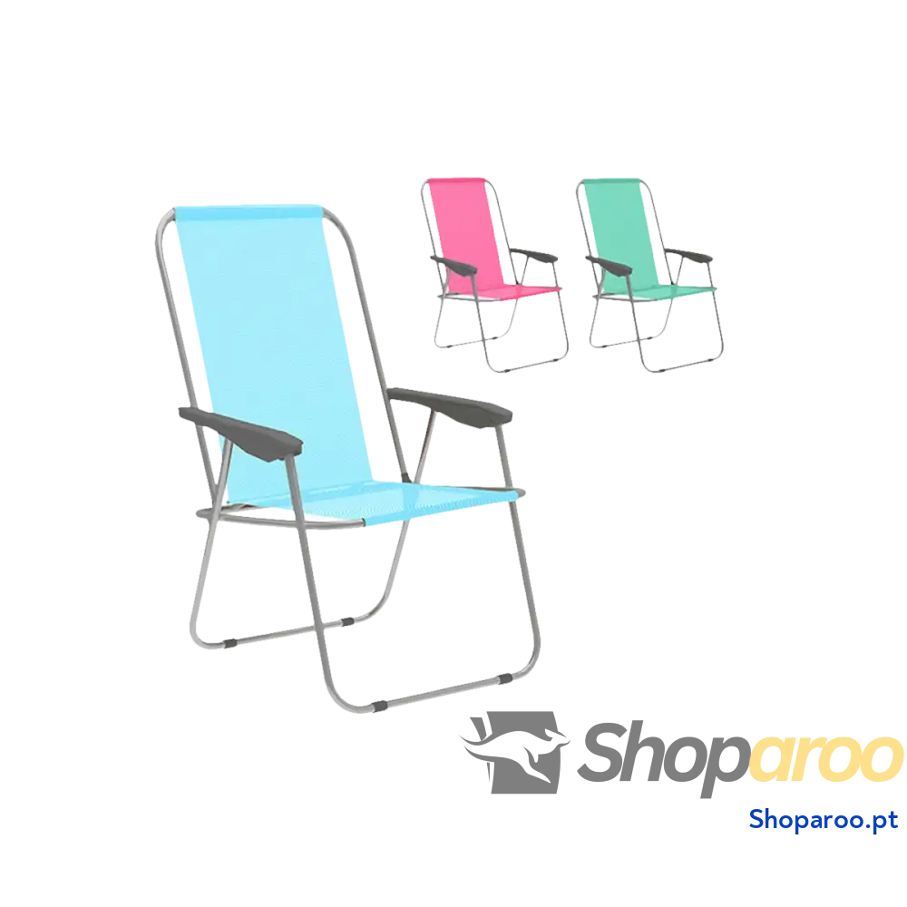 Marbueno Cadeira Dobrável Aço Sortido Praia e Piscina 59X51X83 cm 10355