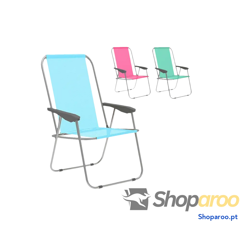 Marbueno Cadeira Dobrável Aço Sortido Praia e Piscina 59X51X83 cm 10355
