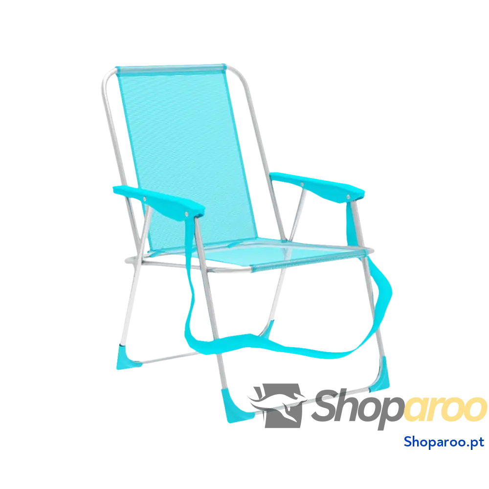 Marbueno Cadeira Dobrável Alumínio Aguamarina Praia e Piscina 53X56X78 cm 10307
