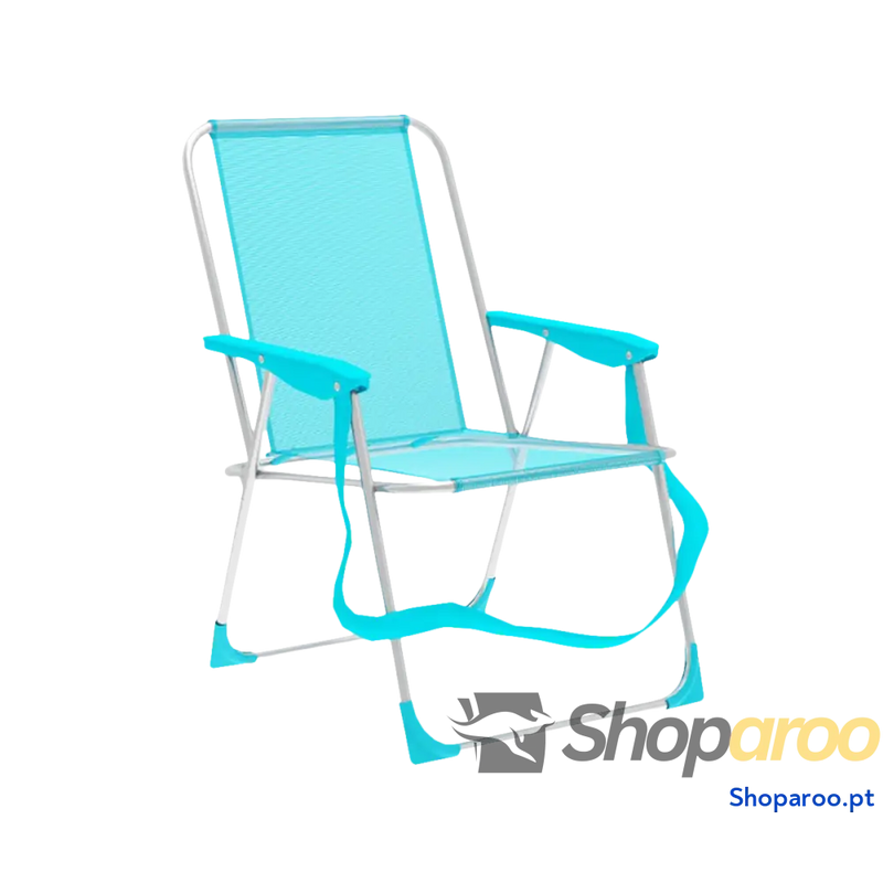 Marbueno Cadeira Dobrável Alumínio Aguamarina Praia e Piscina 53X56X78 cm 10307