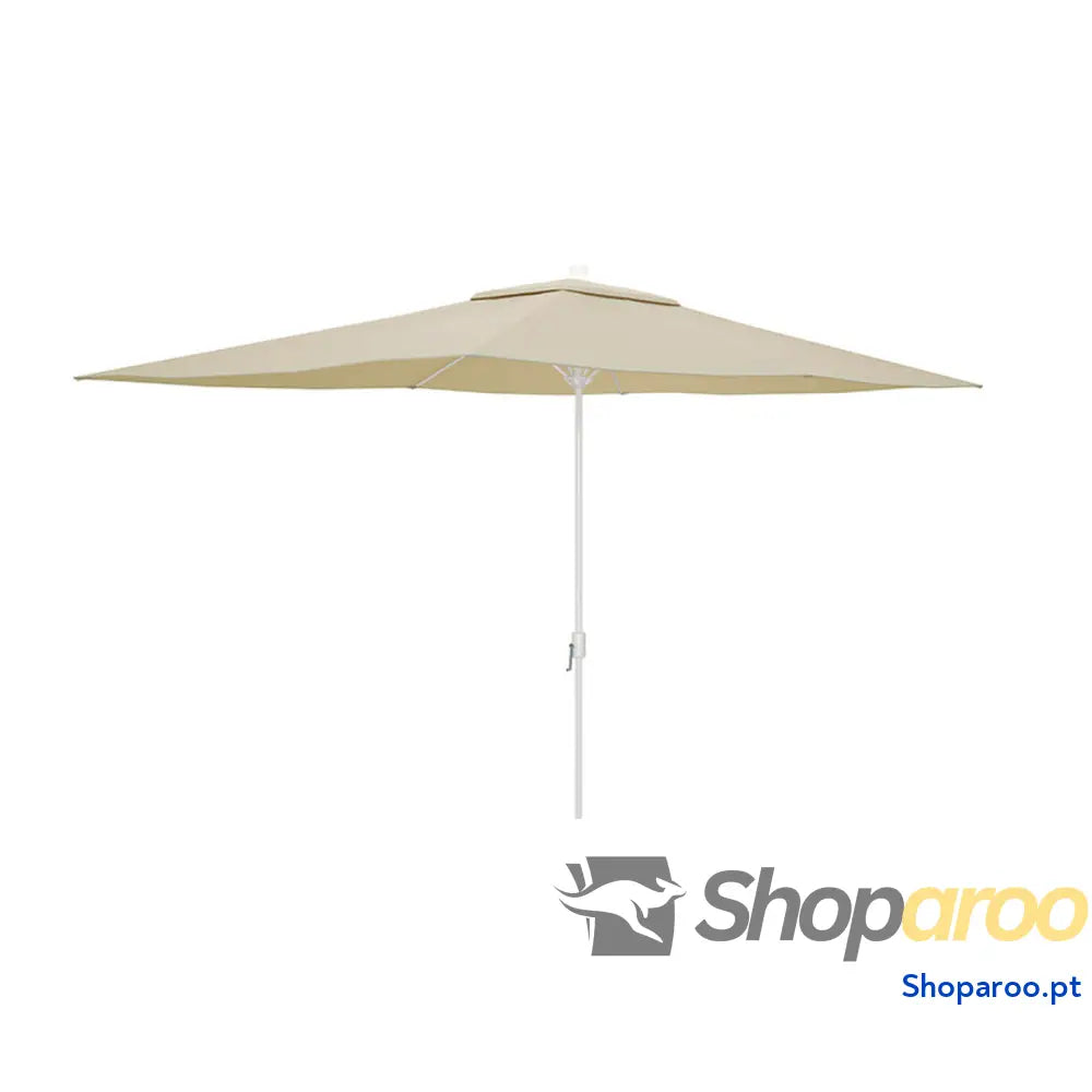 Marbueno Guarda-sol Aço 6 Hastes D200x300 cm Poliéster Bege Jardim, Piscina e Terraço 10192