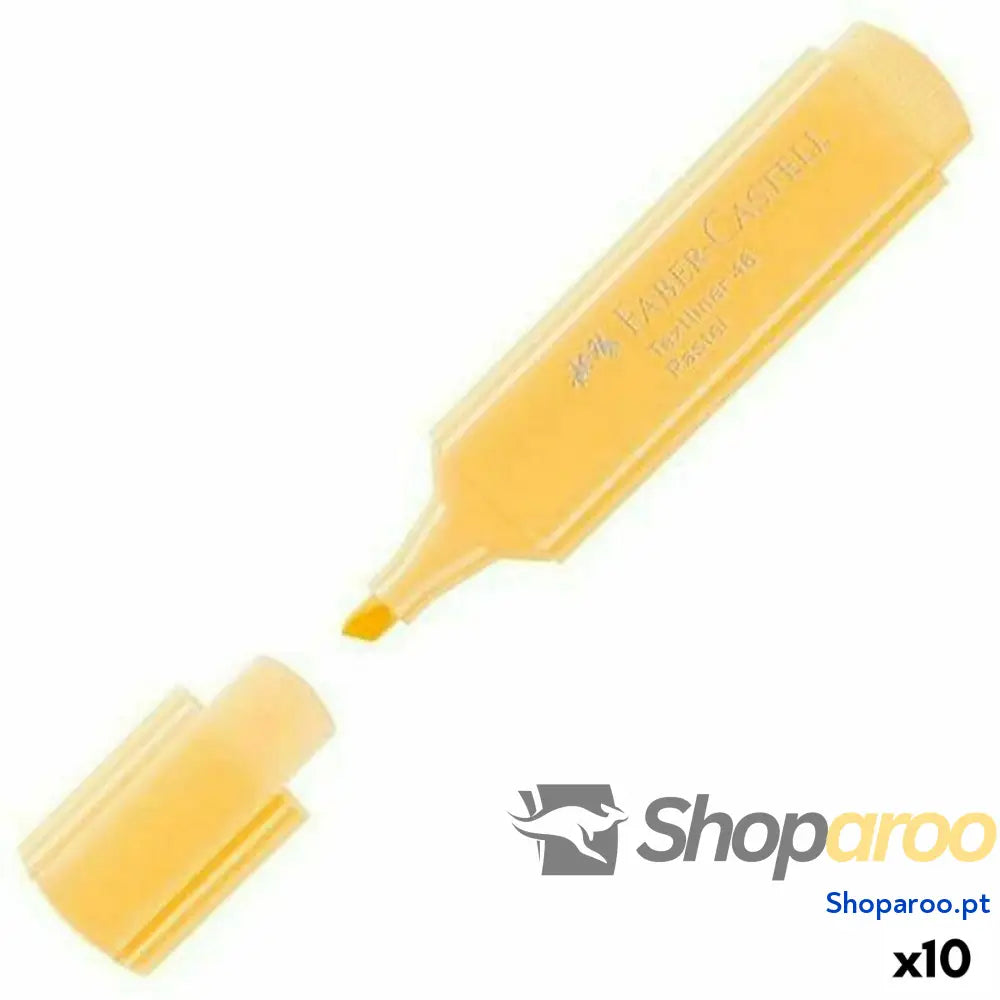 Marcador Faber-Castell Textliner 1546 Pastel Amarelo (10 Unidades)