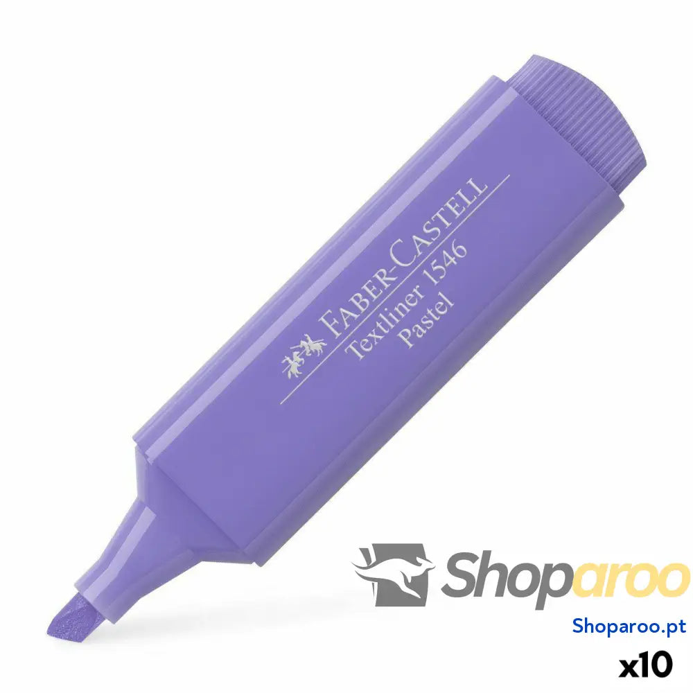 Marcador Faber-Castell Textliner 1546 Pastel Lilás (10 Unidades)