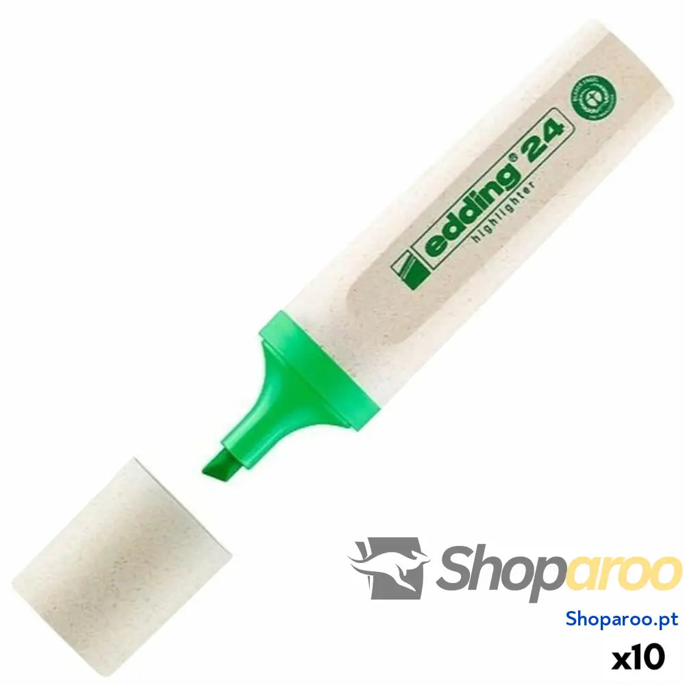 Marcador Fluorescente Edding EcoLine 24 Verde Claro (10 Unidades)