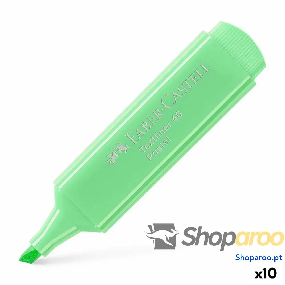 Marcador Fluorescente Faber-Castell Textliner 1546 Pastel Verde Claro (10 Unidades)