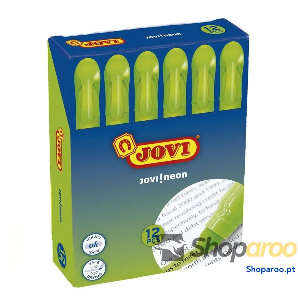 Marcador Fluorescente Jovi Jovi!neon Verde 12 Peças