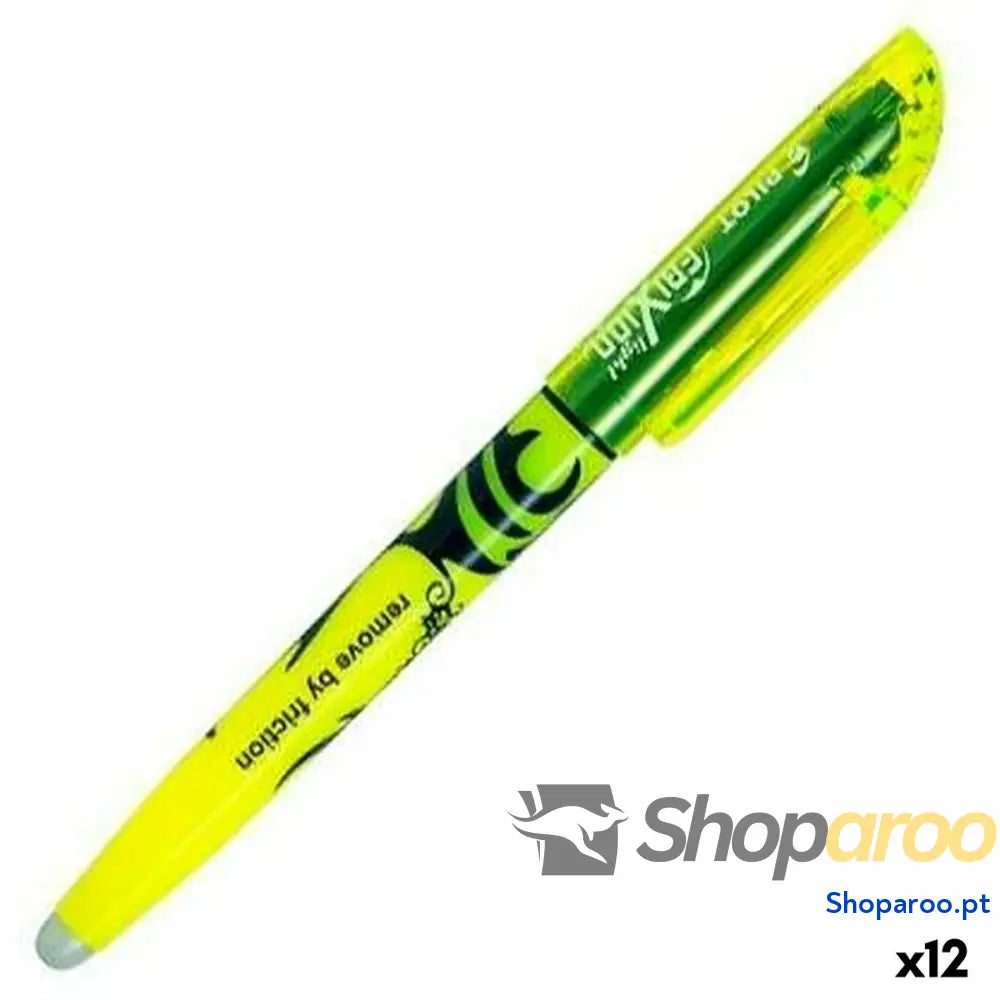 Marcador Fluorescente Pilot Frixion Light Biselado Tinta apagável Amarelo (12 Unidades)