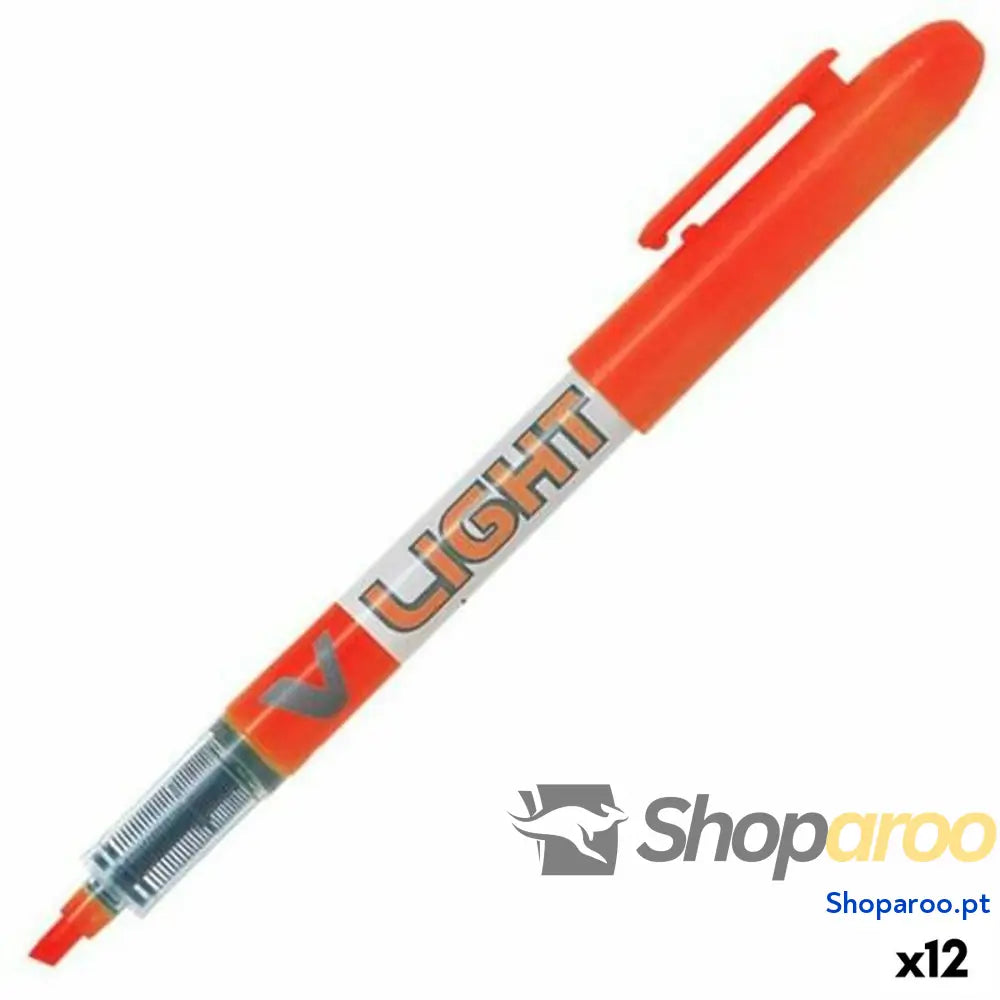 Marcador Fluorescente Pilot V Light Laranja (12 Unidades)