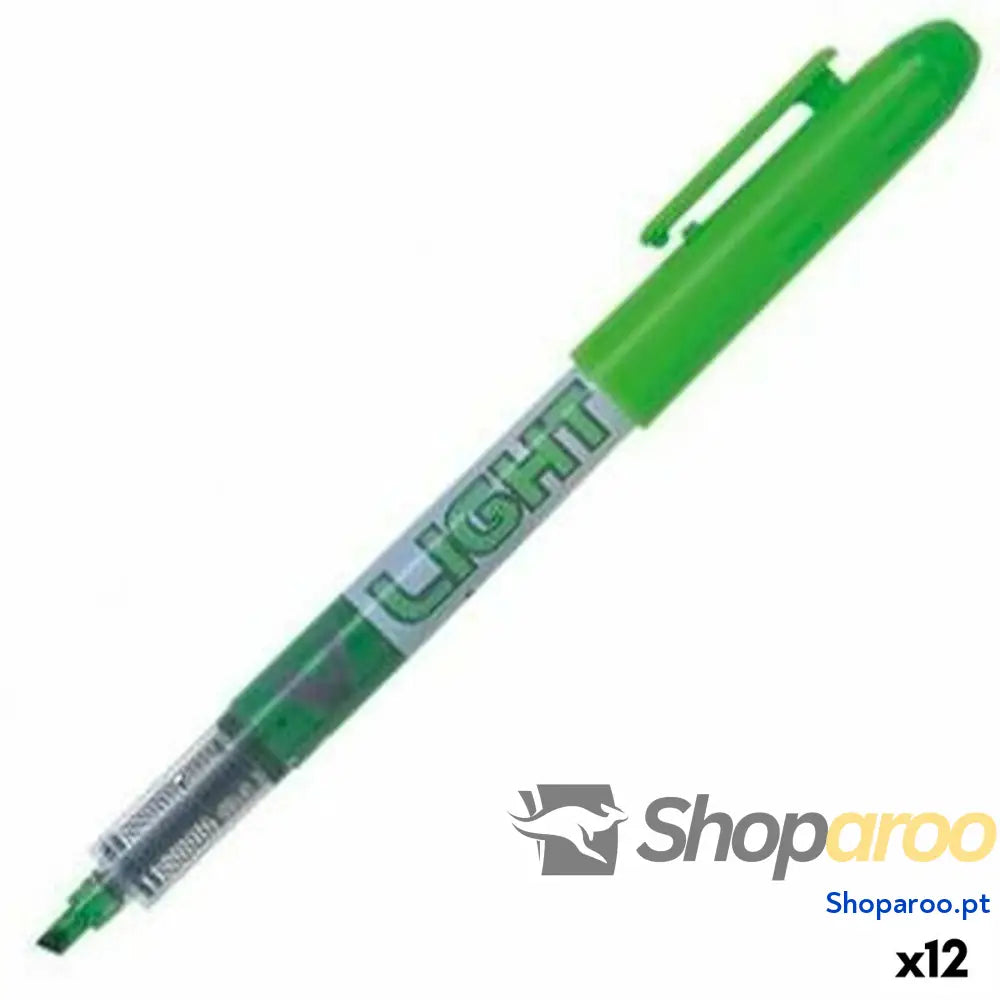 Marcador Fluorescente Pilot Verde (12 Unidades)