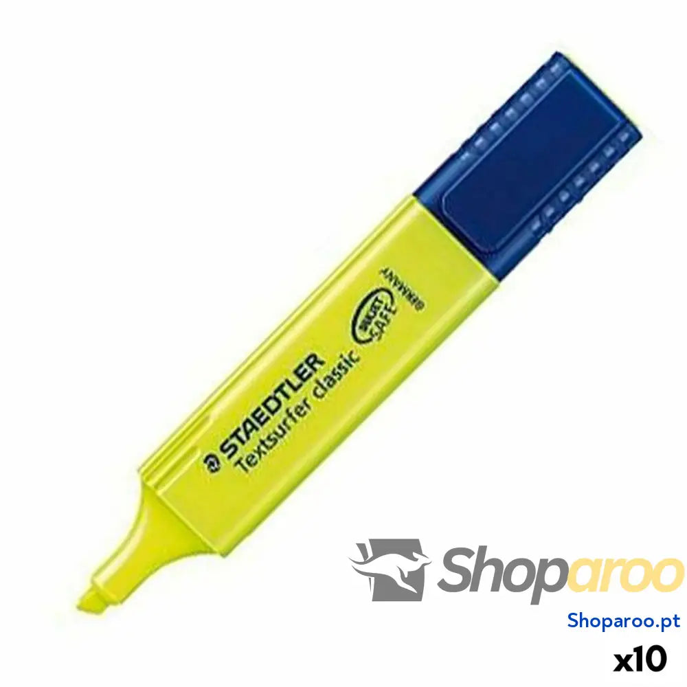 Marcador Fluorescente Staedtler Textsurfer Classic Amarelo 10 Unidades