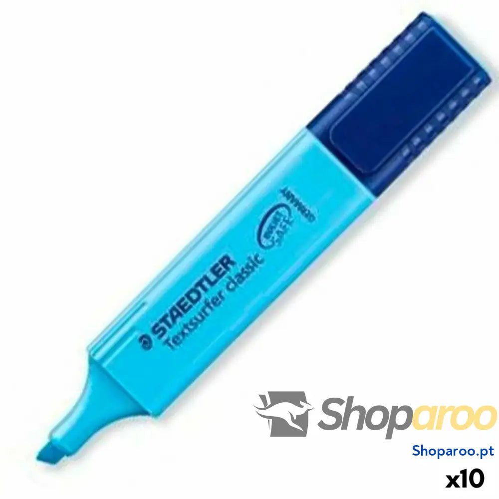 Marcador Fluorescente Staedtler Textsurfer Classic Azul 10 Unidades
