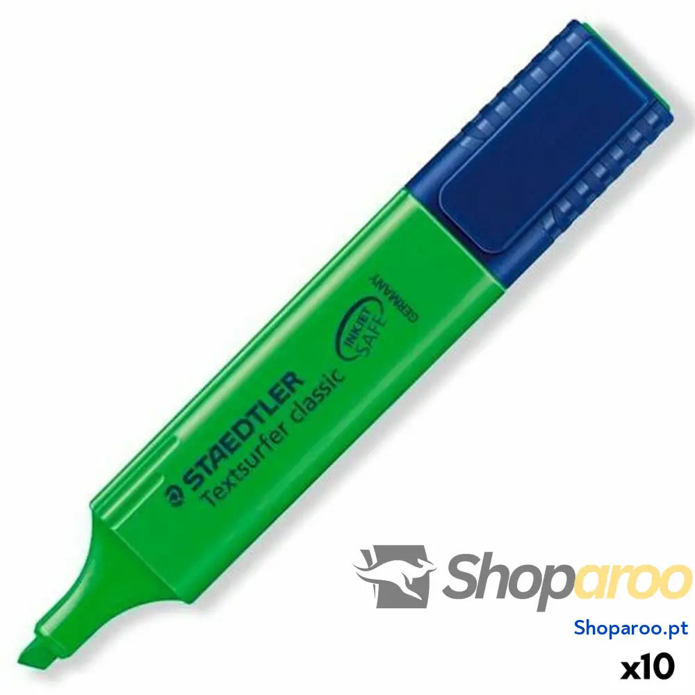 Marcador Fluorescente Staedtler Textsurfer Classic Verde 10 Unidades
