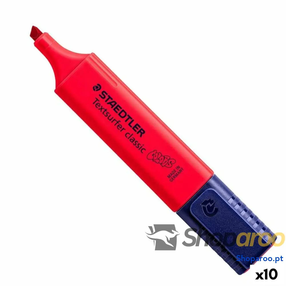 Marcador Fluorescente Staedtler Textsurfer Classic Vermelho Intenso (10 Unidades)