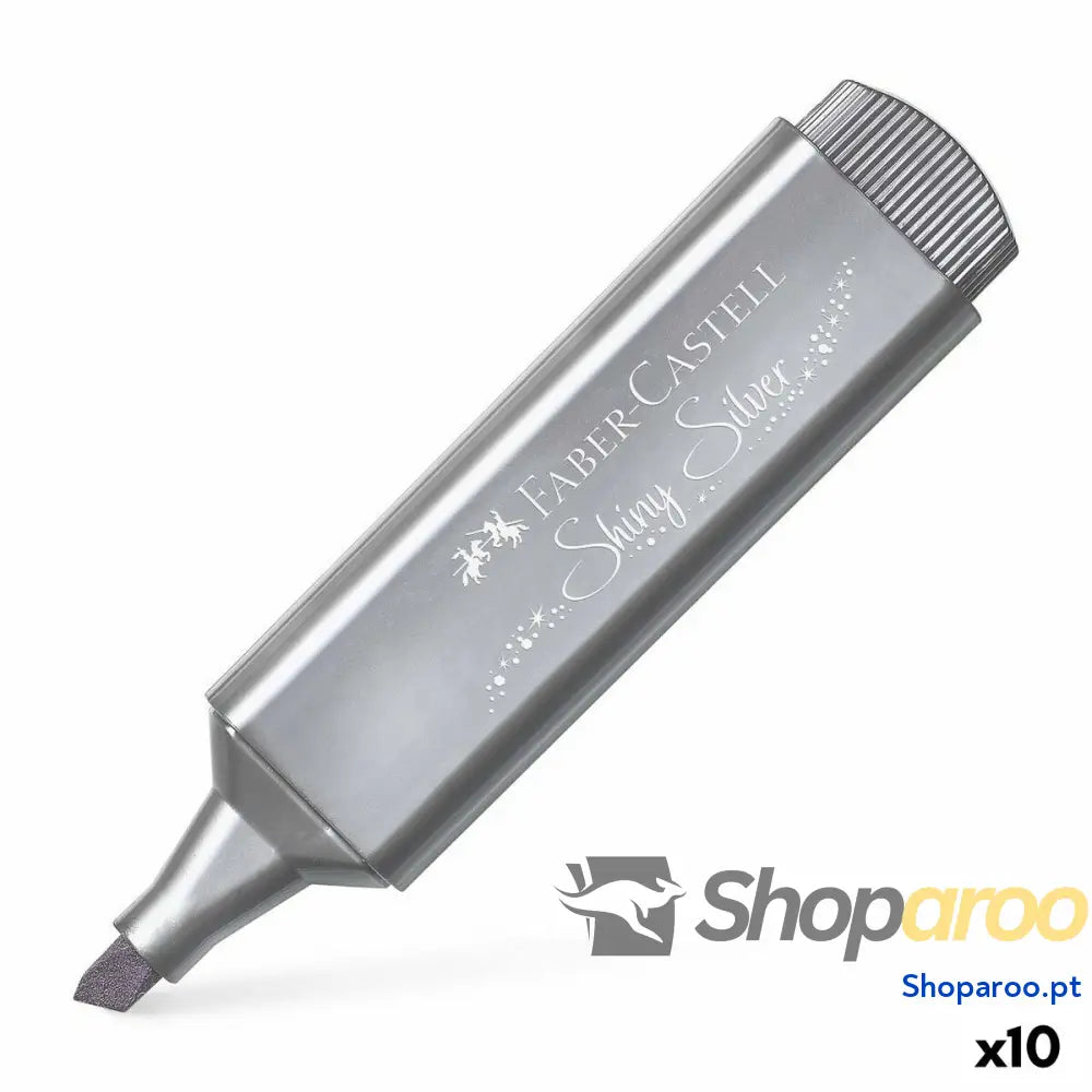 Marcador Fuorescente Faber-Castell Prateado (10 Unidades)