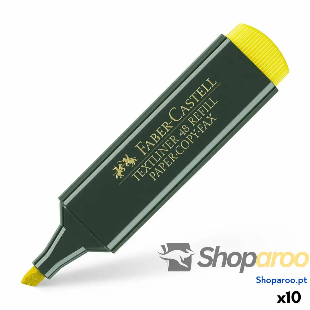 Marcador Fuorescente Faber-Castell TEXTLINER 48 Amarelo (10 Unidades)