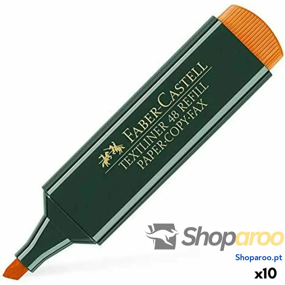 Marcador Fuorescente Faber-Castell TEXTLINER 48 Laranja (10 Unidades)