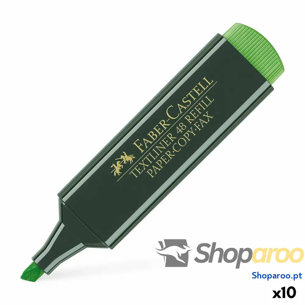 Marcador Fuorescente Faber-Castell TEXTLINER 48 Verde (10 Unidades)