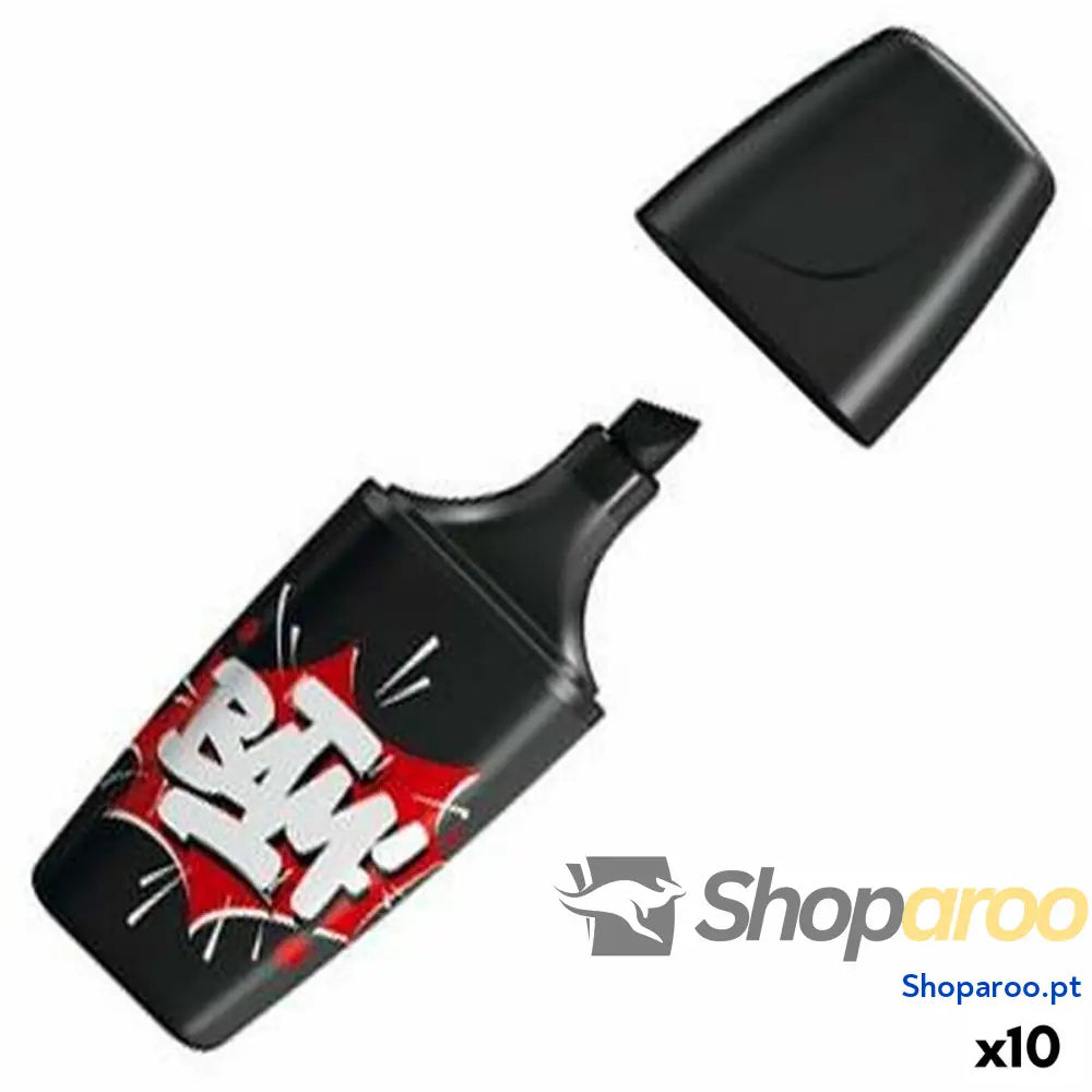 Marcador Fuorescente Stabilo BOSS MINI BAM Preto 10 Peças