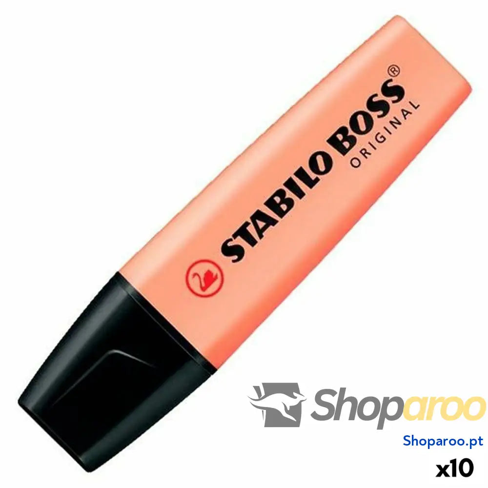 Marcador Fuorescente Stabilo Pêssego Pastel (10 Unidades)