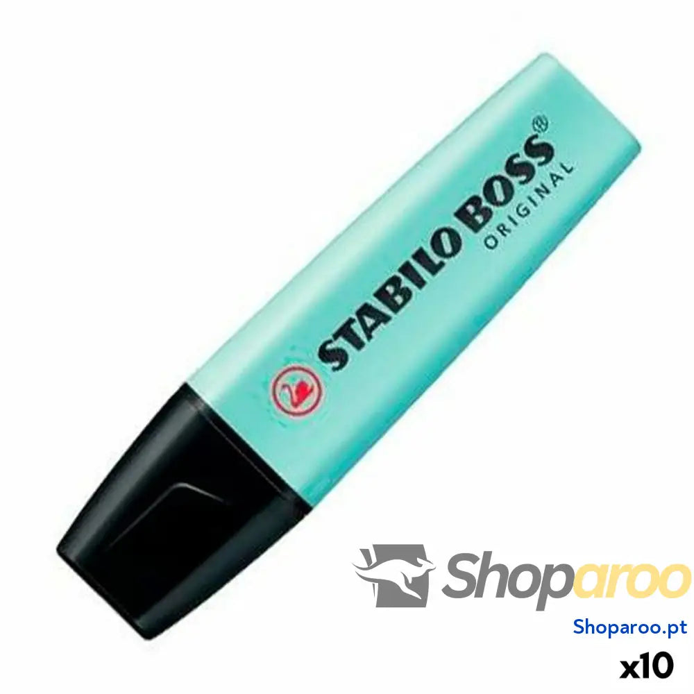 Marcador Fuorescente Stabilo Verde Turquesa Pastel (10 Unidades)